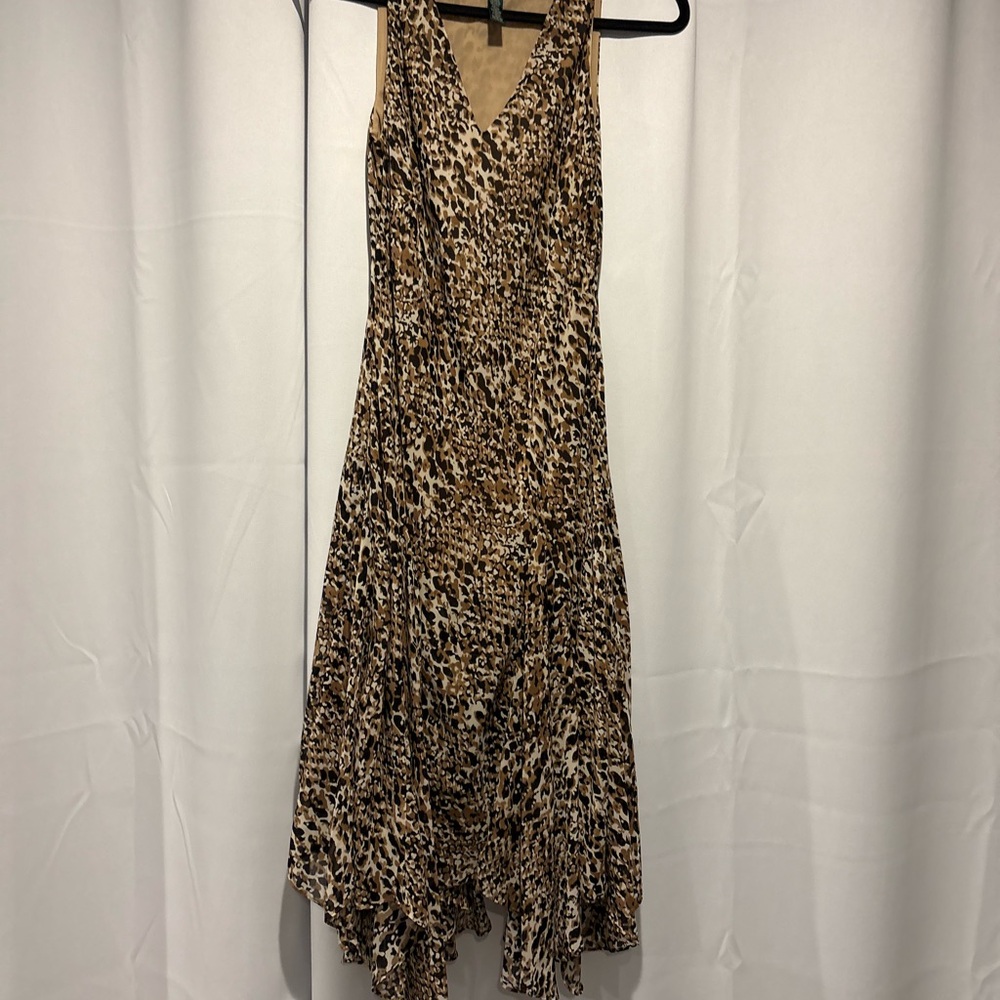 Lauren Ralph Lauren Brown Asymmetrical Dress